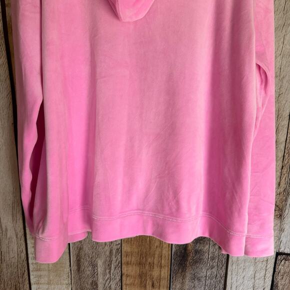 Lilly Pulitzer Larina Velour Zip Up Hoodie Pink XXL Beach Resort Vacation Cozy - Picture 6 of 9